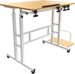 Mobiilne kõrguse järgi reguleeritav laud MACLEAN MC-124, kandevõime 50 kg, pind 80 × 60 cm