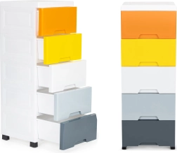 Drawer rack on wheels with 5 pull-out drawers ModernHome