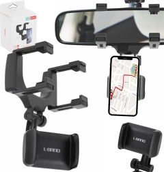 Auto tagavaatepeegli külge kinnitatav telefonialus pöördfunktsiooniga