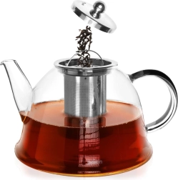 Klaasist teekann roostevabast terasest sõelaga 1,65 l