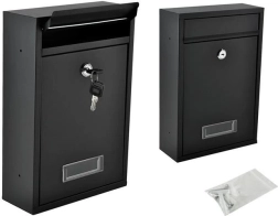 Galvaniseeritud terasest postkast – must