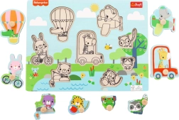 Fisher-Price’i puidust sisestuspusle loomad, 8 osa