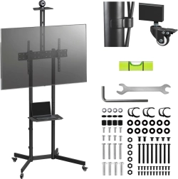 Mobiilne telerialus riiuli ja kaamerahoidikuga 37–70" kuni 45 kg