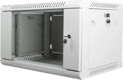 19'' seinakapp 6U 600x450 mm, hall, klaasuksega