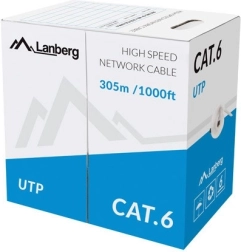 UTP võrgukaabel Cat.6, vaskjuht, 305 m, hall