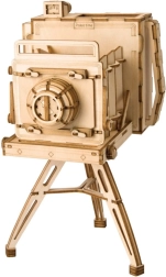 RoboTime 3D puidust pusle ajaloolise fotoaparaadi kujutisega