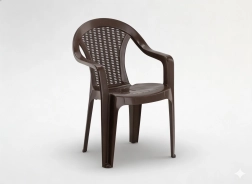Plastikust aiatool käetugedega, pruun, 56 × 42 × 78 cm
