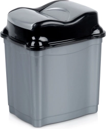 Plastist prügikast 5 l klappluugiga, hall