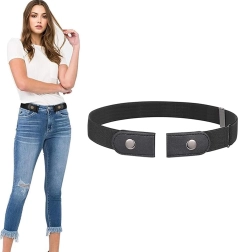 Elastne pannaleta püksirihm, reguleeritav, must