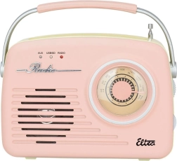 Retro raadio LUIZA SP-11 MP3, USB ja SD, roosa