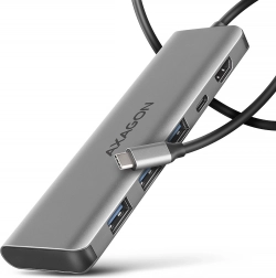 Mitmeportiline USB‑C jaotur 5‑in‑1 5 Gbps, HDMI 4K/30 Hz, 3× USB‑A, PD 100 W ja 100 cm USB‑C kaabliga