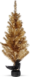 Kuldne lauapealne jõulupuu 90 cm