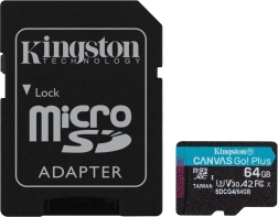 MicroSD Card 64GB Canvas Go! Plus with Adapter