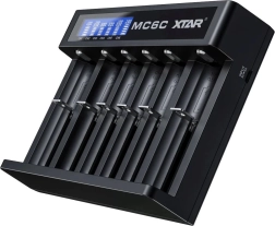 Li‑ioonakude 18650 laadija XTAR MC6C