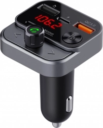 Autole FM‑transmitter Bluetoothi, USB ja kiirlaadimisega QC3.0