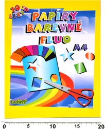 Värvilised fluorestsentspaberid A4, 10 lehte