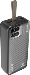Powerbank Tracer Blaze 30000 mAh 65 W, must