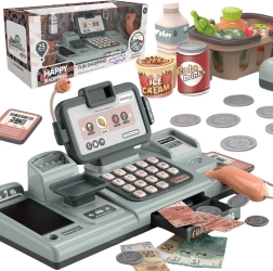 Laste kassa kaaluga, skanneri ja korviga poemänguks