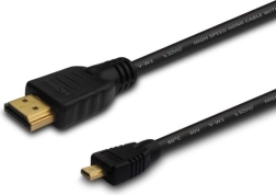 HDMI–micro HDMI kaabel 1 m, must