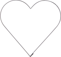 Stainless steel heart-shaped gingerbread cutter