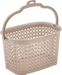 Kreemjas riputatav pesulõksude korv 22 × 14,5 × 13,5 cm
