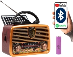 Kaasaskantav analoograadio RA10 AM/FM päikeselaadimise ja Bluetoothiga