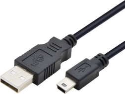 TB USB–Mini USB kaabel 1 m, must