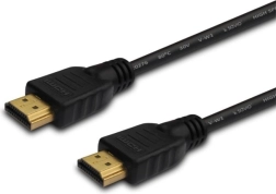HDMI-kaabel 2 m, must, kullatud otstega