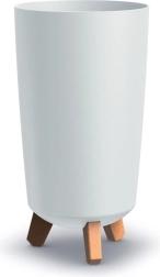 Valge lillepott jalgadel Gracia Tubus Slim 19,5 cm