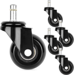 Kummirattad kontoritoolile 50 mm, tift 10 mm, komplekt 5 tk