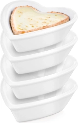 Portselanist südamekujulised eelroanõud 7,5 cm, 35 ml, 4 tk