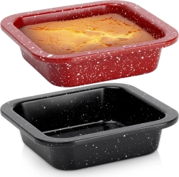 Graniitkattega ruudukujuliste küpsetusvormide komplekt 12 × 12 cm, 2 tk