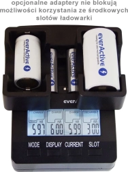 Nutikas akulaadija EVERACTIVE NC-3000 AA/AAA jaoks, C/D toega (adapteriga)
