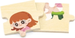 Viga puidust hariv riietamismõistatus, 28 tükki