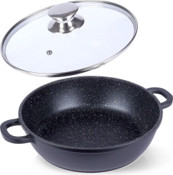 Graniitpann klaasist kaanega GRANDE 24 cm