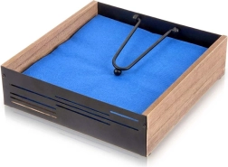 Metallist must salvrätikuhoidja surverauaga LINE 18 × 18 × 5 cm