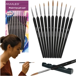Maaleo painting brush set with stand, 11 pcs