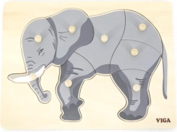 Puidust Montessori pusle Elefant