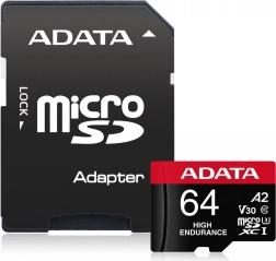 microSD-kaart ADATA High Endurance 64GB UHS-I U3 V30 A2