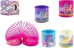 Plastikust spiraalvedru ükssarvikutega, läbimõõt 6,5 cm