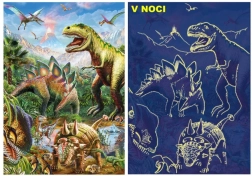 Helendav pusle: dinosauruste maailm 100 XL tükki