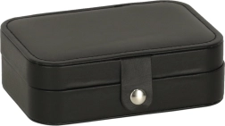 Travel jewelry box with organizer – black