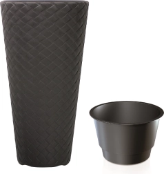 Matuba Slim Planter with Insert 40 cm Anthracite