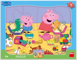 Dino pusle Põrsas Peppa mängib – kujundid 12 tükki