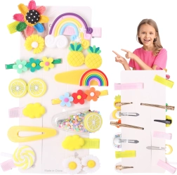 Tüdrukute värviliste juukseklambrite komplekt, 14 tk