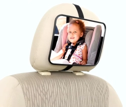 Rear baby car mirror for headrest, adjustable 18.8 × 13.5 cm