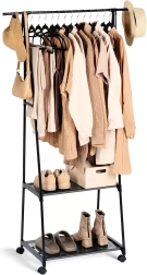 Metallist põrandariidenagi ratastel 88 × 44 × 160 cm