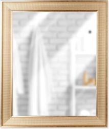 Kuldne seinale kinnitatav ristkülikukujuline peegel 49,5 × 59,5 cm