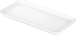 Valge ristkülikukujuline serveerimisalus 29,5 × 15 cm