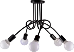 Moodne laelamp 5x E27 – must